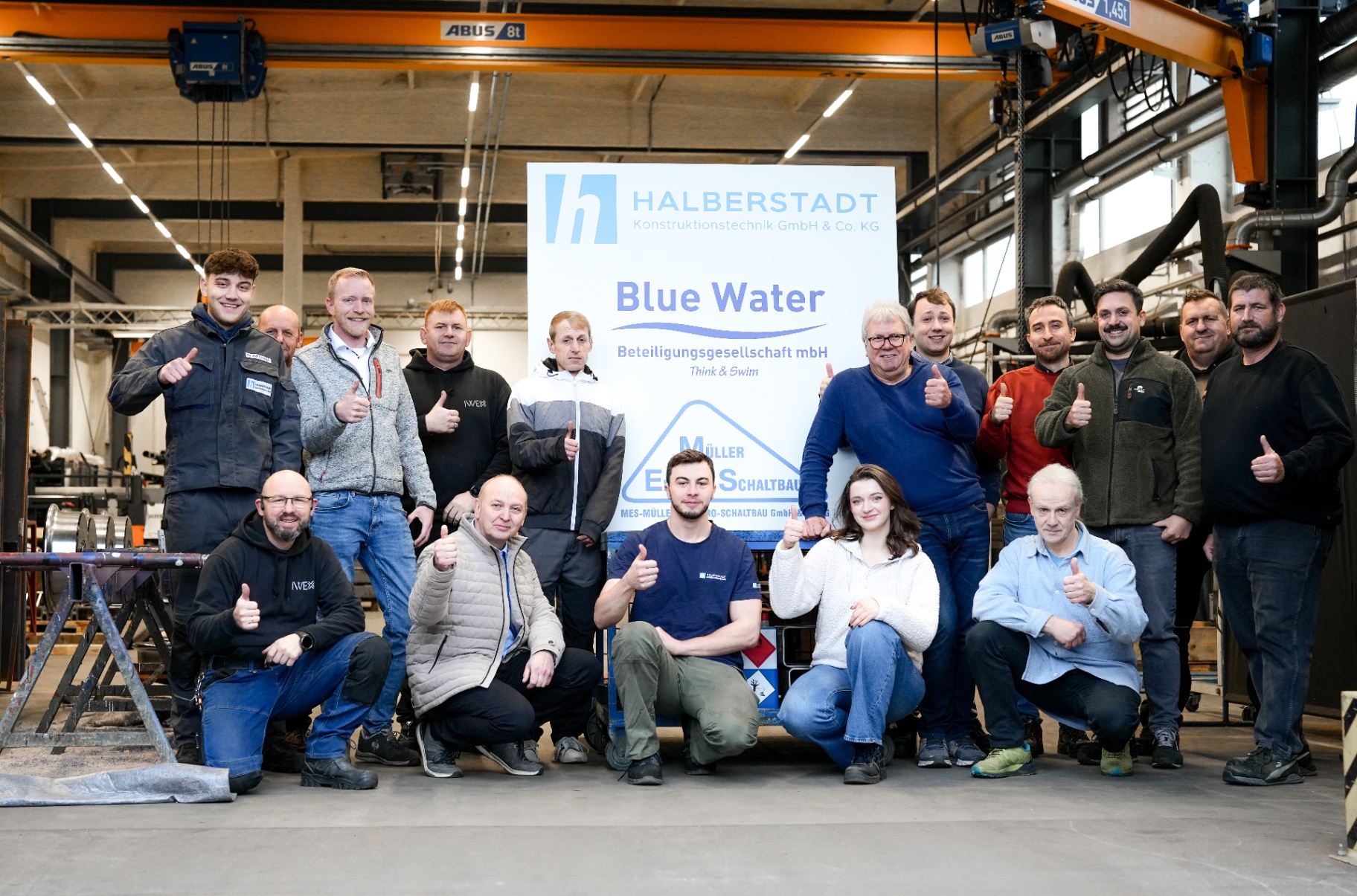 Das Team von Halberstadt Konstruktionstechnik in der Fertigung in Kassel